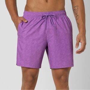 Bear bottom Stretch Swim Trunks Size Medium 7” Inseam Purple Bathing Suit. 10